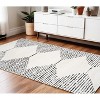 Ivory And Black Geometric Area Rug - 2 of 4