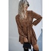 I AM A FASHION JUNKY Leopard Print Waist Tie Belted Ruffle Hem Dress - 4 of 4