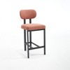 DSVIMOY Counter and Bar Stool Set Modern Upholstered Fabric Chairs with Black Metal Legs for Kitchen, Orange, 36.22"*10.24"*18.9" - 2 of 4