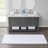 ChicFurnit Bath Rug and Mat High-Density Tufted Microfiber Bath Rug with Anti-Slip Backing for Bathroom Use, White, 72"*24"*0.75" - 2 of 4