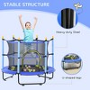 APRILSOUL 55Inch Toddler Trampoline for Kids with Safety Enclosure and Ball Pit for Indoor or Outdoor Use, Built for Kids 3-10 Years - 3 of 4