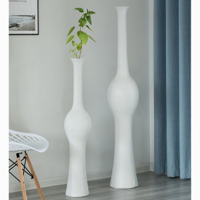 Uniquewise White Floor Vase, Tall Ceramic Vases for Decor Living Room ...