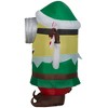 Gemmy Christmas Airblown Inflatable Stuart as Elf w/Candy Cane Universal, 3.5 ft Tall, White - 4 of 4