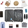 BEAFUP Set of 3  Luggage Sets ABS Lightweight Suitcase with Two Hooks, Spinner Wheels, TSA Lock, (20/24/28) - 2 of 4
