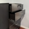GlasFlength Decorative Storage Cabinets 5 Drawer Chest Locking Top Drawer Two Keys Metal Glide Rails for Bedroom, Black, 30.75"*16.5"*43.25" - 3 of 4