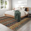 Area Rug Washable Vintage - Machine Washable Distressed Geometric Large Non-Slip Low Pile Carpet for Living Room Bedroom Dining Room - 2 of 4