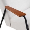 Lumina, Upholstered Lounge Chair with Armrest,29.72" W x 33.66" D x 34.05" H,White - 3 of 4