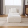 VASIP  Modular Cloud Sofa  & Ottoman Set, Deep Seat Boneless Sofa with Throw Pillow,for Living Room, Bedroom,No Assembly Required,Ivory - 3 of 4