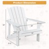 Infans Kid's Adirondack Chair Patio Wood High Backrest Arm Rest 110 LBS Capacity White - 2 of 4