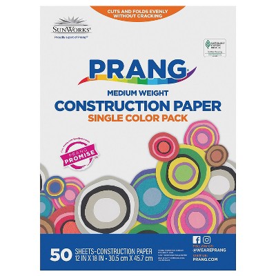 Construction Paper, 58 Lb Text Weight, 12 X 18, Assorted, 50/pack 