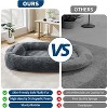 Human Dog Bed for Adult & Pets, Removable Faux Fur Human Dogs Bed with Pillow,Blue - 4 of 4