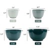 Itopfox Green Ombre Nesting Plastic Mixing Bowl Set With Pour Spout Microwave and Dishwasher Safe BPA Free Non-Slip Base Set of 4, Great for Prepping - 2 of 4
