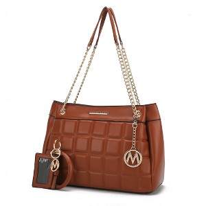 MKF Collection Mabel Quilted Women’s shoulder Bag & Bracelet Keychain with a Credit Card Holder by Mia K - 1 of 4