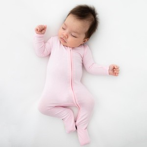 Bellabu Bear Baby Blush Pink Bamboo Convertible Footie - 1 of 4