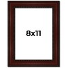 PosterPalooza | Photo Size Distressed Brown Picture Frame - UV Acrylic, Foam Board Backing, Hanging Hardware - 2 of 4