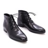 Santimon Men's Oxfords Boots Formal Dress Ankle Boots Genunie Leather Wingtips Brogues Business Causal Tuxedo Boots Black - 2 of 3