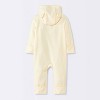Baby Hooded Love You to the Moon and Back Pramsuit Romper - Cloud Island™ Cream - 2 of 4