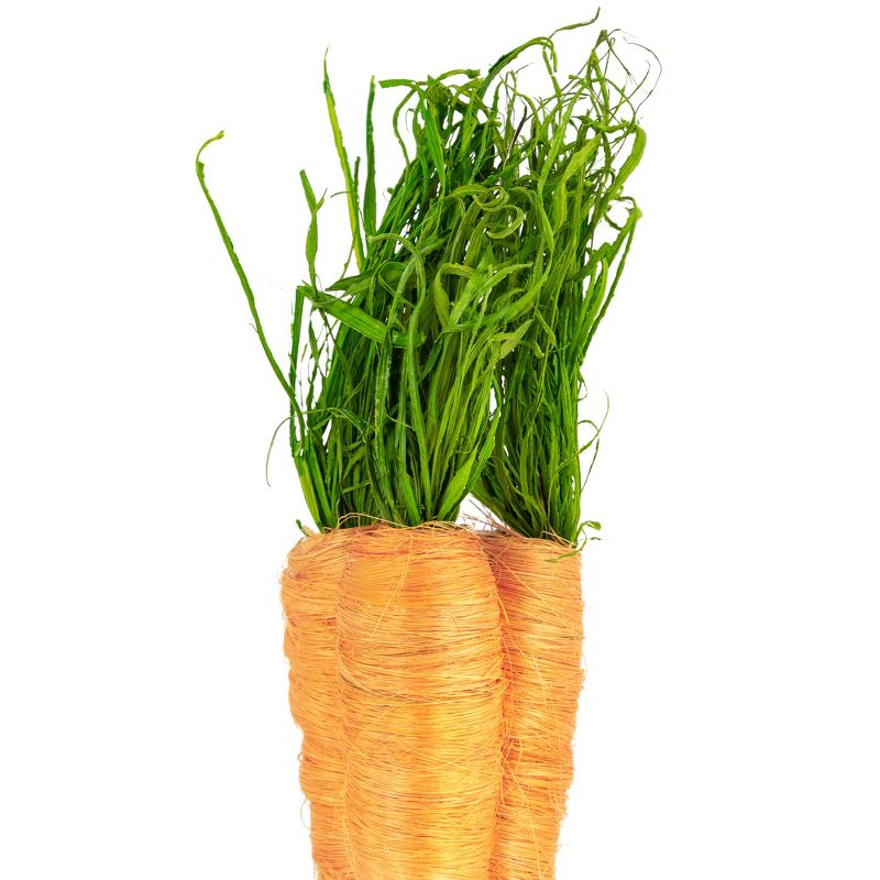 Northlight Straw Carrot Easter Decorations - 9"- Orange and Green - Set of 3, 5 of 7