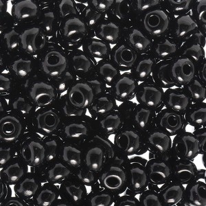 John Bead 22g 2/0 Black Czech Glass Seed Beads for Jewelry Bracelet Necklace Making - 1 of 4