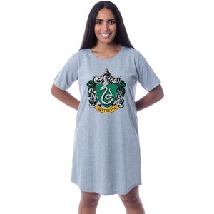 Harry Potter Womens' Hogwarts All Houses Nightgown Sleep Pajama - 1 of 3