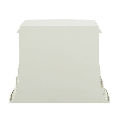 Adara Antique White 2-Drawer Rococo Nightstand