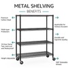 Lyngins Heavy-Duty Carbon Steel Storage Shelves, Adjustable Garage Shelving, 5-Tier Utility Shelving Unit Steel Organizer Wire Rack for Home - 4 of 4