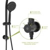 SEVOBAL Shower Faucets Multi Function Dual Shower Head - Shower System with 4.7" Rain Showerhead, 7-Function Hand Shower, Black, 4.7"*4.7"*1" - 4 of 4