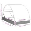 vidaXL Sunbed Black PE rattan, powder-coated steel, fabric (100% polyester) - 4 of 4
