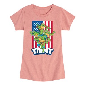 Girls' - Teenage Mutant Ninja Turtles - USA Turtles Fitted Short Sleeve Graphic T-Shirt - 1 of 4