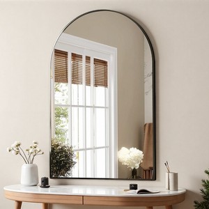 FONTOI Arched Wall Mirror with Metal Frame Arched Design for Bedroom Entryway Hallway Living Room Bathroom and Modern Spaces - 1 of 4