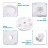 Zone Tech 12 inch White Beach Umbrella Table Tray with Cup Holders & Snacks Compartments, Easy Installation for Beach, Patio, Garden & Swimming Pool - 3 of 4