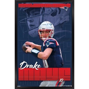 Trends International NFL New England Patriots - Drake Maye 25 Framed Wall Poster Prints - 1 of 4