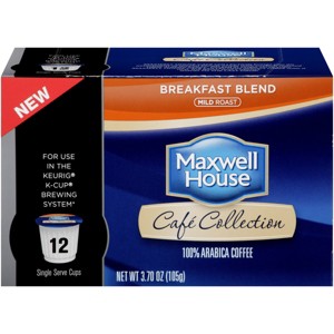 Maxwell House Breakfast Blend Ground Coffee K-Cup Pods, 12 CT - 3.7 Oz each - 1 of 4