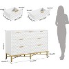 Modern 7 Drawer Dresser for Bedroom, Simply Modern Chest of Drawers, Honeycomb Drawer Design, for Living Room, Hallway - 2 of 4