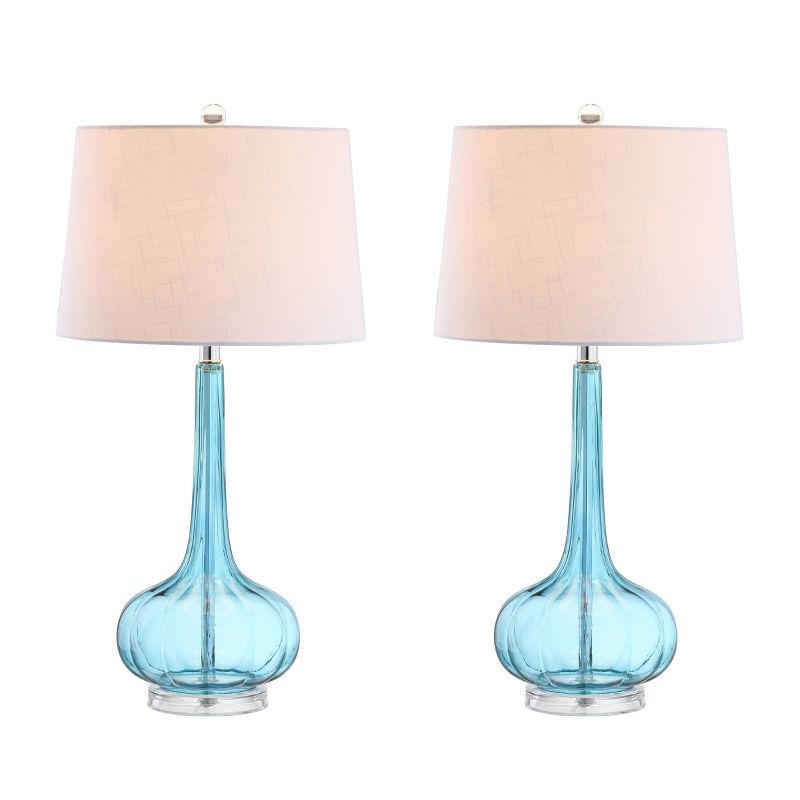 28.5" (Set of 2) Bette Glass Teardrop Table Lamp (Includes LED Light Bulb) - JONATHAN Y , 1 of 9