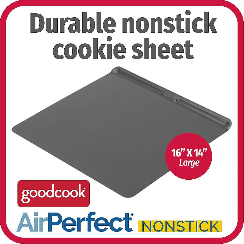 GoodCook AirPerfect Insulated Nonstick Carbon Steel Baking Cookie Sheet, 3 of 10