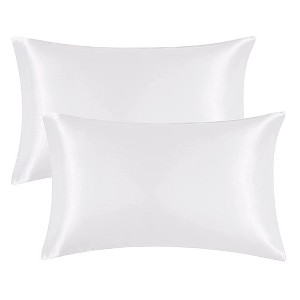 Dr. Pillow White Silk Pillow Case 2 Pack, White - 1 of 4