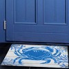 Jellybean Indigo Crab Indoor & Outdoor, Coastal Marine Theme Accent Rug 20 x 30 inches - 2 of 3