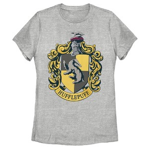 Women's Harry Potter Hufflepuff Gold Crest T-Shirt - 1 of 4
