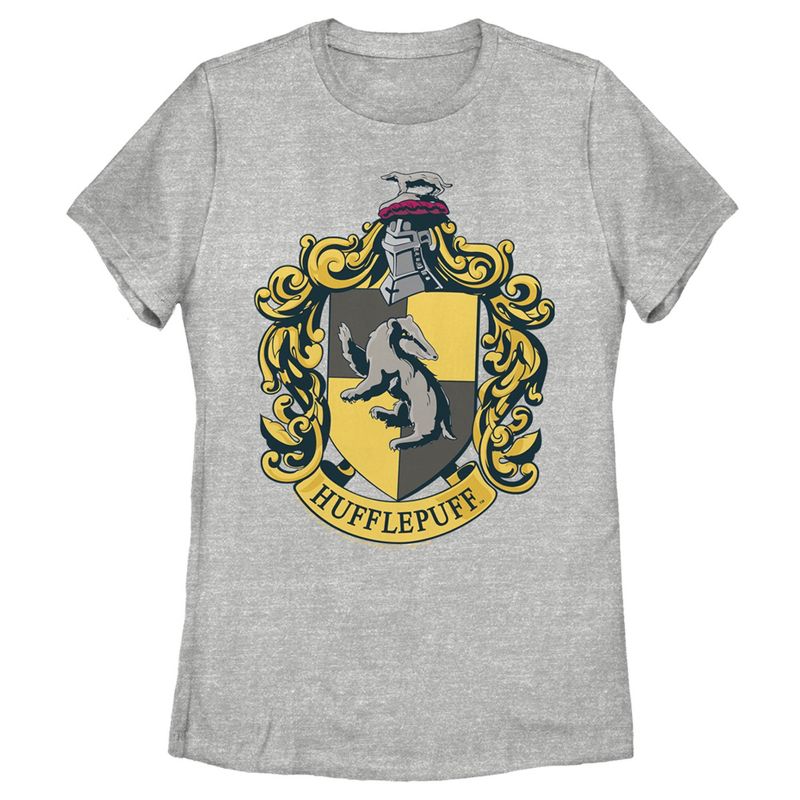 Women's Harry Potter Hufflepuff Gold Crest T-Shirt, 1 of 5