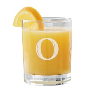 Personalization Mall Classic Celebrations Etched Initial Short Drinking Glass 14oz - 1 of 1