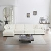 TiramisuBest Modular Sectional Sofa for Living Room,U Shaped Couch 5 Seater Convertible Sectional Couch with 1 Ottoman ,White Chenille - 2 of 4
