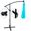 CAVINAS 10 FT Patio Umbrella with Base Deck Umbrella with Base with Night Light Cantilever Patio Umbrellas for Garden, Terrace - 2 of 4