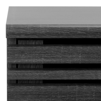 Aurelio Distressed Black Two-Level Retro TV Stand