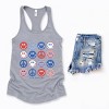 Simply Sage Market S.W.Smiley Stacked 4th of July Smiley Racerback Tank - 4 of 4