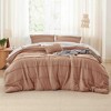 BAGOKIE 4-Piece Pinch Pleat Striped Bed in a Bag Comforter Set for All Season - 2 of 3