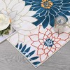 Modern Floral Rug Washable Area Rug Farmhouse Living Room Bedroom Rug Carpet - 3 of 4