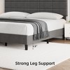 Modern Platform Bed Frame, Linen Upholstered Bed Frame with Adjustable Height Headboard and Strong Wooden Slats, No Box Spring Needed - 2 of 4