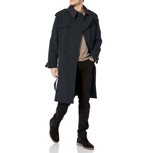 LONDON FOG Men's Iconic Double Breasted Trench Coat with Zip-Out Liner and Removable Top Collar - 1 of 3