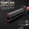 4FT Barbell Weight Bar, 500lbs Capacity Straight Weight Bar for Weightlifting and Power Lifting, Workout Barbell Fit 2'' Standard Weights - 4 of 4